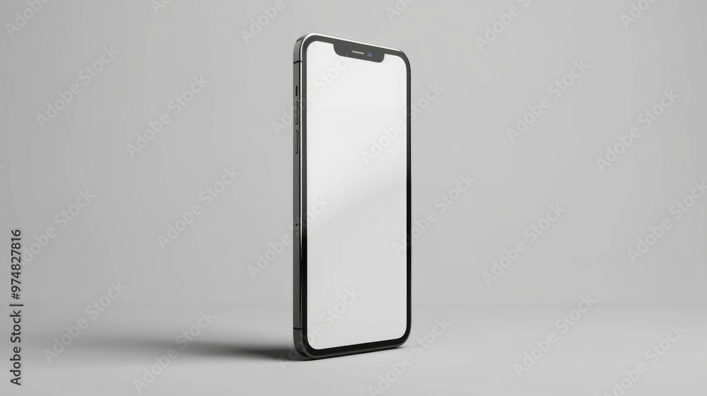 A black Phone with a blank screen, great for technology and electronics concepts A black Phone with a blank screen, great for technology and electronics concepts