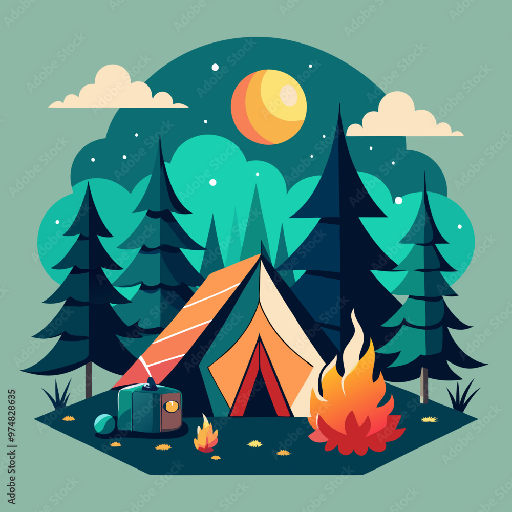 camping in the forest camping in the forest