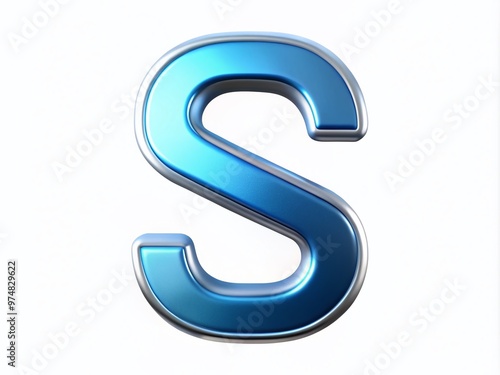 Wallpaper Mural A stylized, modern sans-serif letter 'S' logo in bold silver and gradient blue, evoking innovation, technology, and Torontodigital.ca