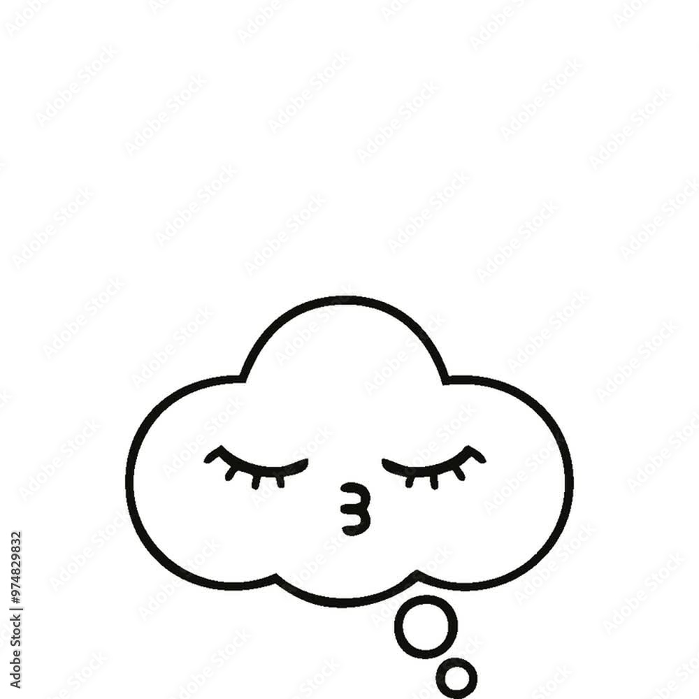 line drawing cartoon of a thought bubble line drawing cartoon of a thought bubble