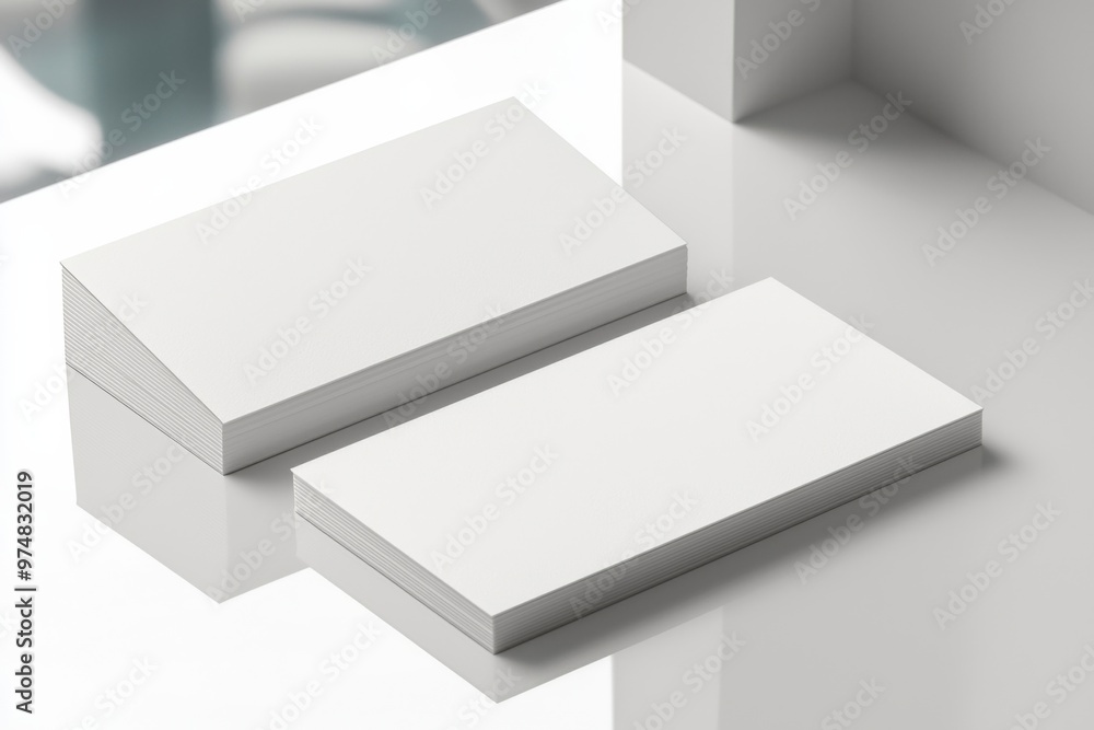 Naklejka premium Business Card Mockup on Isolated Background created with Generative AI