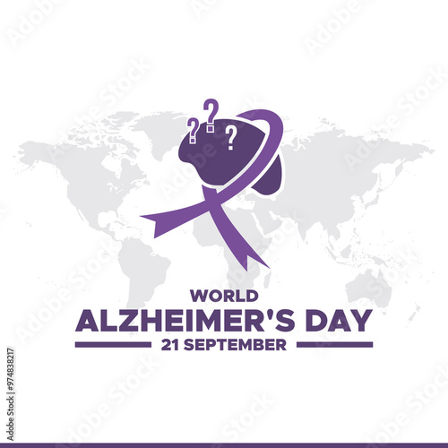 World Alzheimer's Day , 21 September. banner ads, poster, post design for World Alzheimer's Day , vector file, editable template, stock illustration.