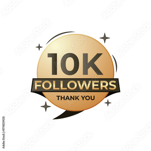Gradient Artwork 10k followers thank you celebration badge artwork