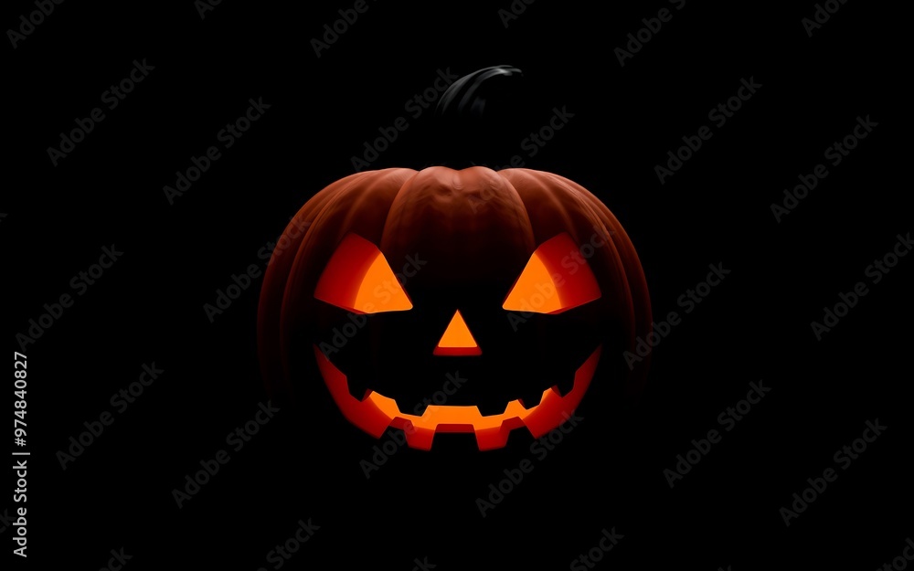 A glowing orange Jack-o'-lantern against a black background evokes spooky Halloween fun.
A glowing orange Jack-o'-lantern against a black background evokes spooky Halloween fun.
