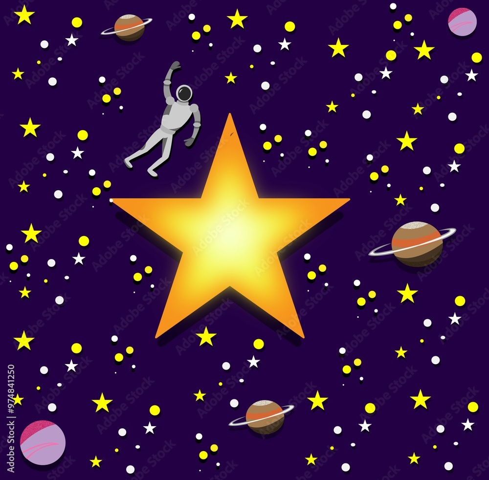 Fototapeta premium Space illustration