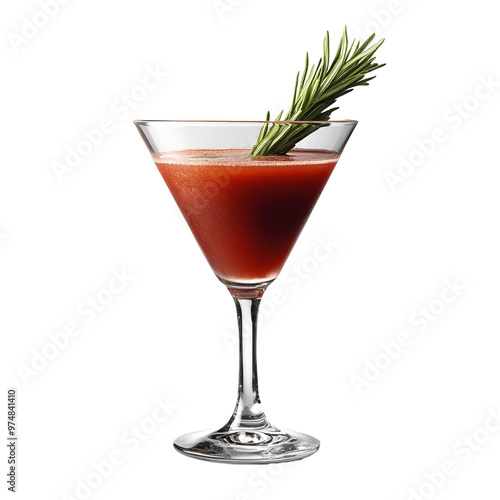 Cocktail, Mocktail Glass on a White Transparent Background PNG 