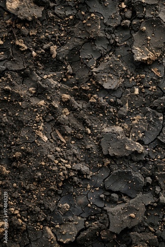 A fire hydrant sitting on top of a pile of dirt, possibly abandoned or moved