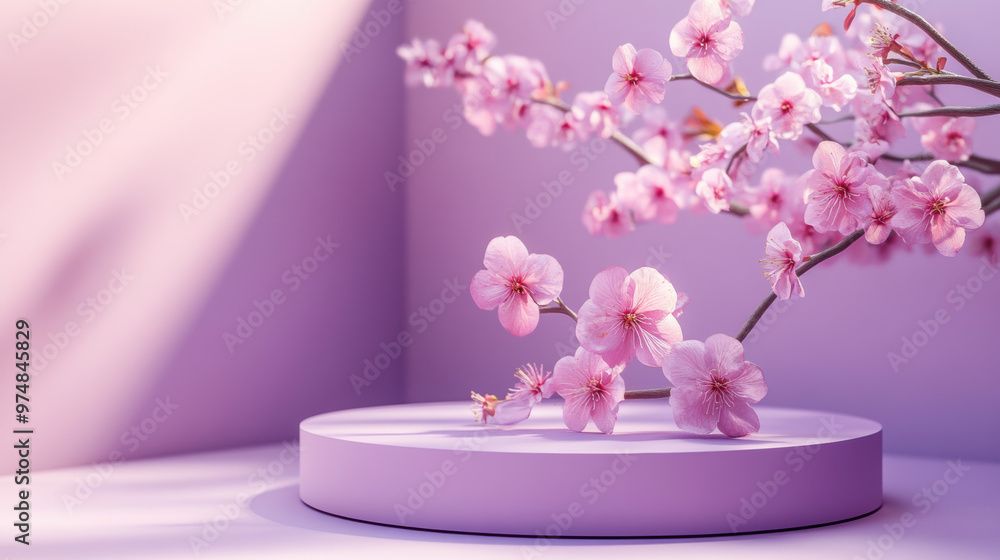 Pink Flowers on Podium. Pink Flowers on Podium.