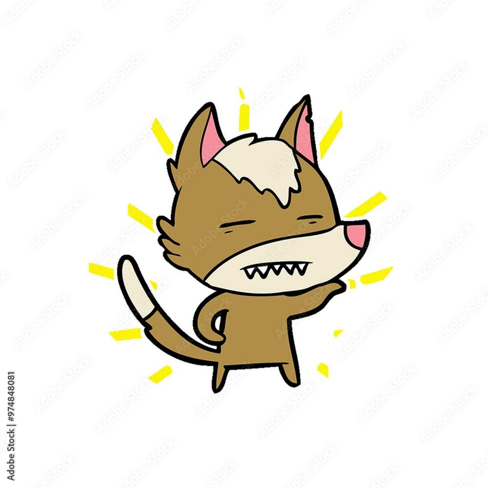 cartoon wolf showing teeth cartoon wolf showing teeth