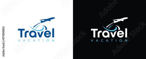 Travel vector logo design, Modern Traveling logo, travel, tour, airplane vector logo design
