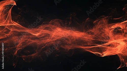 Dynamic red flame swirl against a dark background, symbolizing heat and energy. Perfect for creative and artistic projects.