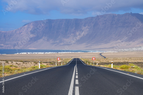 Road to Caleta de Famara. Lanzarote. Canary Islands. Spain