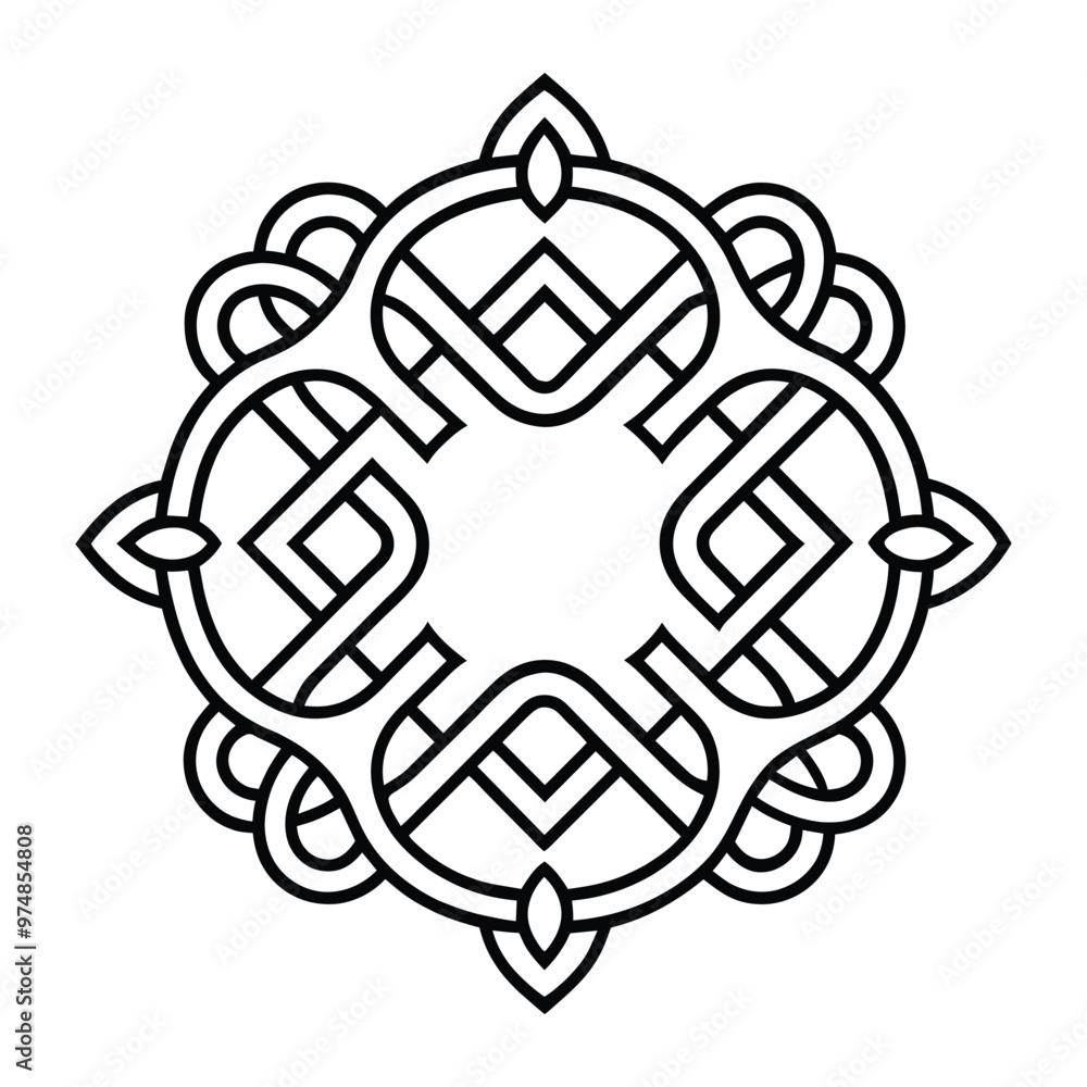 Celtic Irish knot vector design with interwind pattern art Celtic Irish knot vector design with interwind pattern art