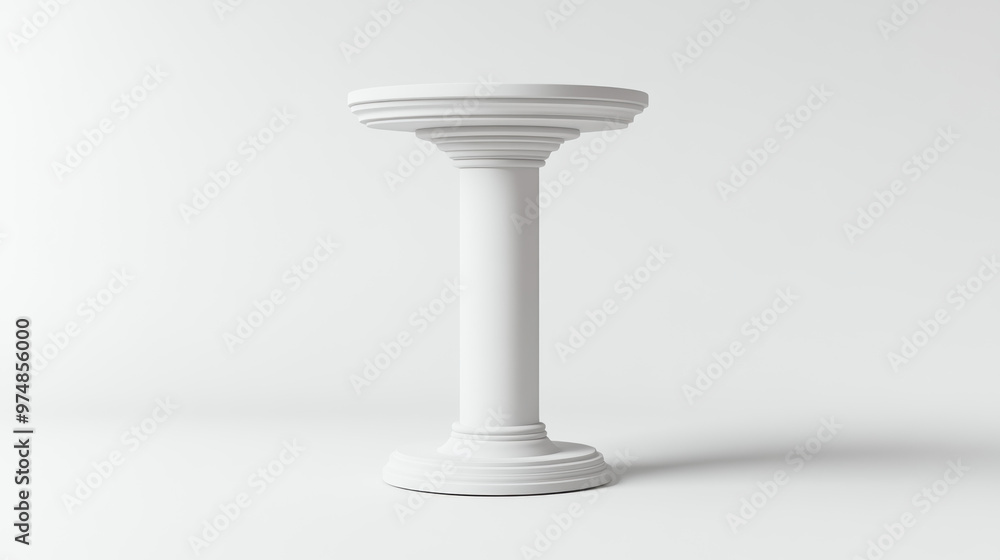 White Column Stand. White Column Stand.