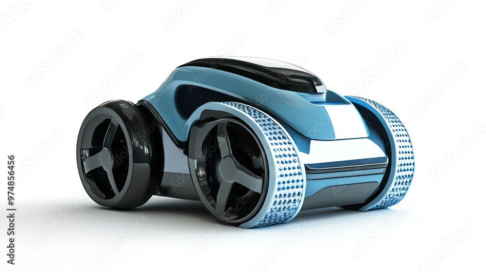 A high-resolution shot of a robotic window cleaner, isolate on white background A high-resolution shot of a robotic window cleaner, isolate on white background