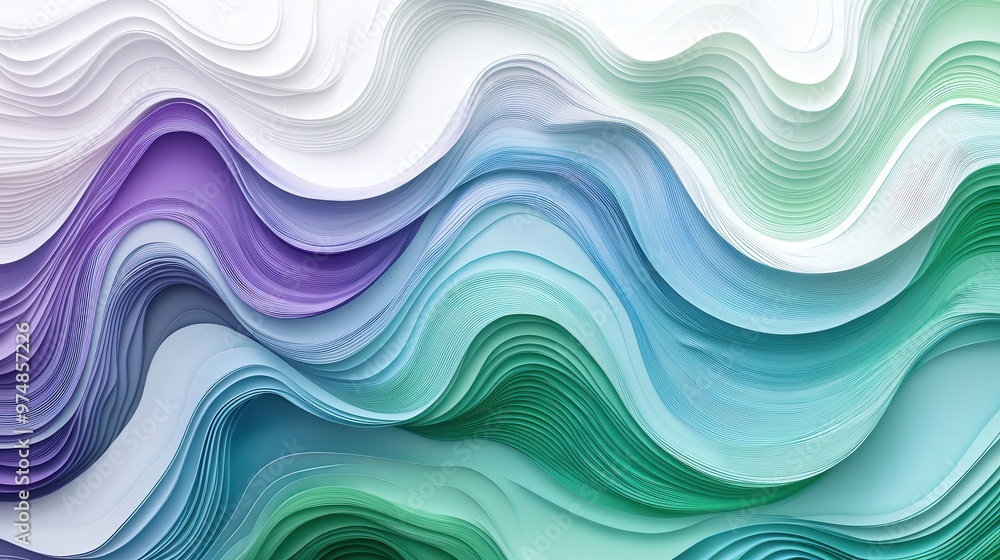A vibrant abstract wave pattern with smooth colors blending harmoniously, perfect for modern design and artistic backgrounds. A vibrant abstract wave pattern with smooth colors blending harmoniously, perfect for modern design and artistic backgrounds.