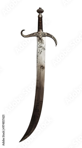 A sabre, one of the types of melee weapons, transparent background.