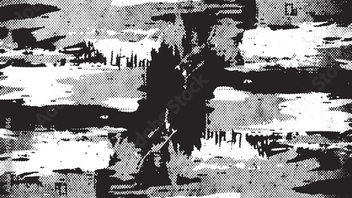 Abstract half tone background. Black and white illustration