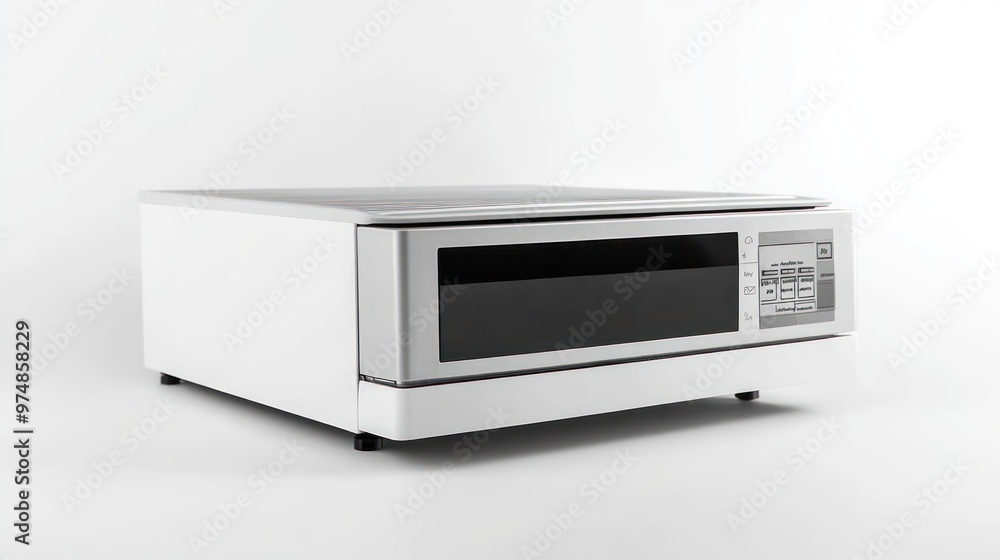 Obraz premium A modern countertop dishwasher, isolate on white background