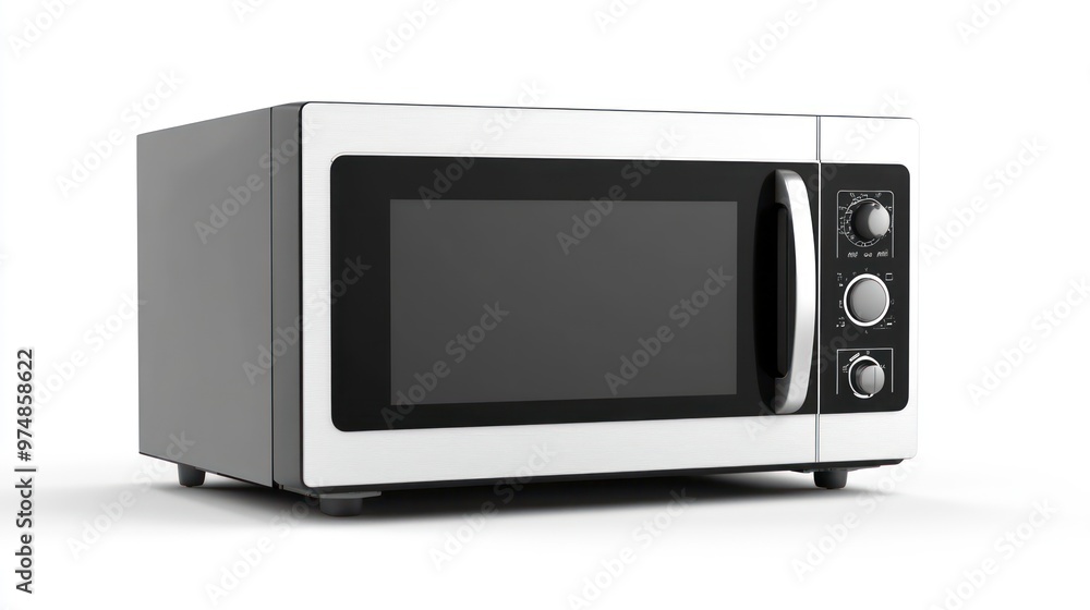 A modern microwave oven, isolate on white background A modern microwave oven, isolate on white background