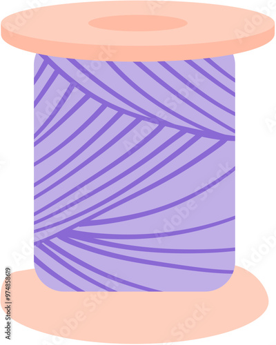 Embroidery hoop, spools of threads, needles, pincushion, tools for sewing work. Needlecraft doodle. Hand drawn minimal design. Perfect for wallpaper, template, banner, wall decor . Vector illustration