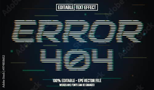 error 404 editable text effect