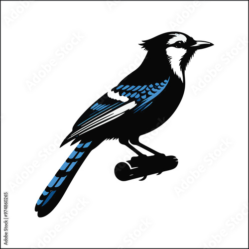 bird, crow, black, animal, wildlife, nature, raven, magpie, beak, white, wild, birds, feather, branch, isolated, avian, feathers
blue jay on a branch