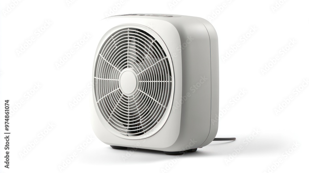 A portable fan heater, isolate on white background A portable fan heater, isolate on white background