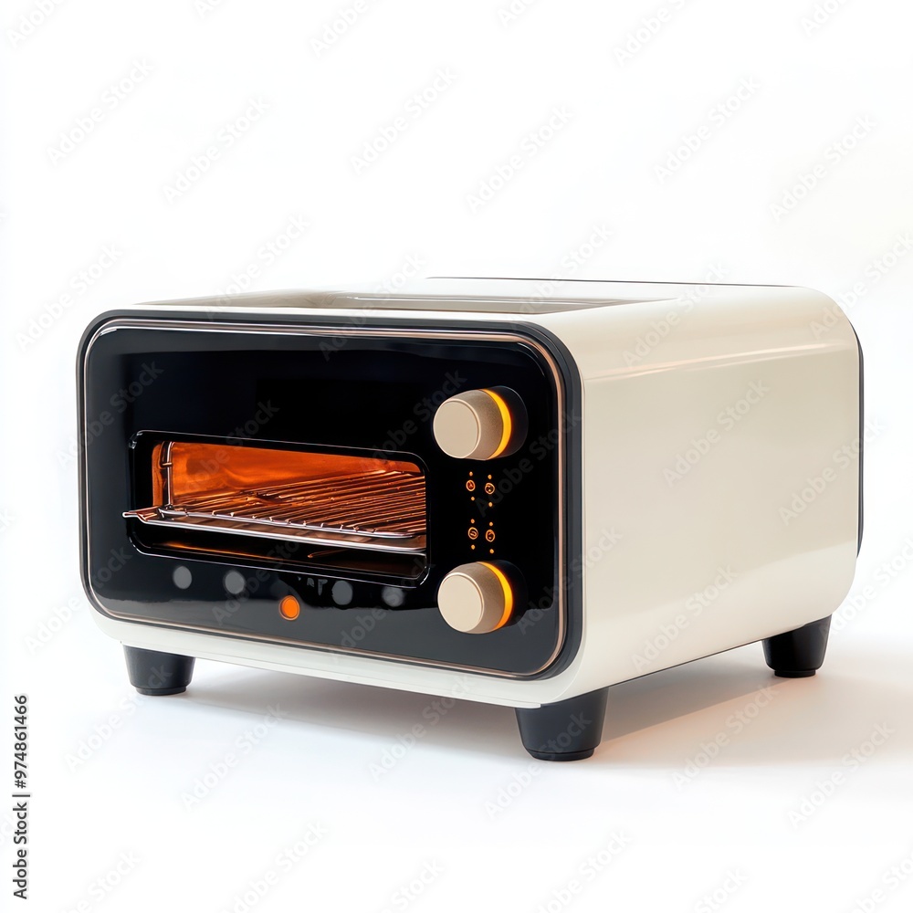 A portable mini oven, isolate on white background A portable mini oven, isolate on white background