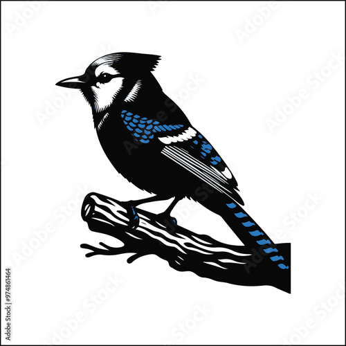 bird, crow, black, animal, wildlife, nature, raven, magpie, beak, white, wild, birds, feather, branch, isolated, avian, feathers
blue jay on a branch