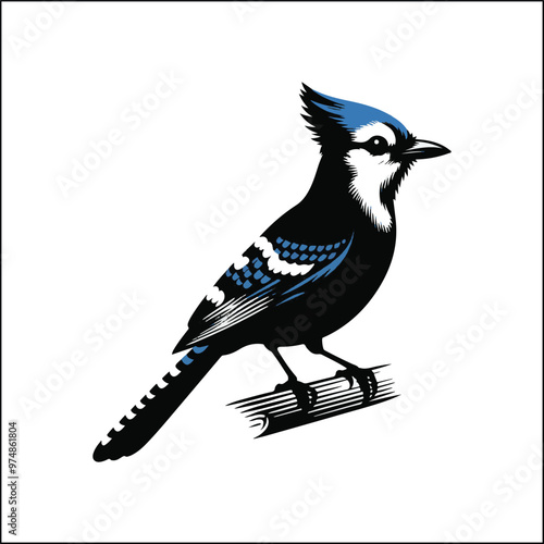 bird, crow, black, animal, wildlife, nature, raven, magpie, beak, white, wild, birds, feather, branch, isolated, avian, feathers
blue jay on a branch