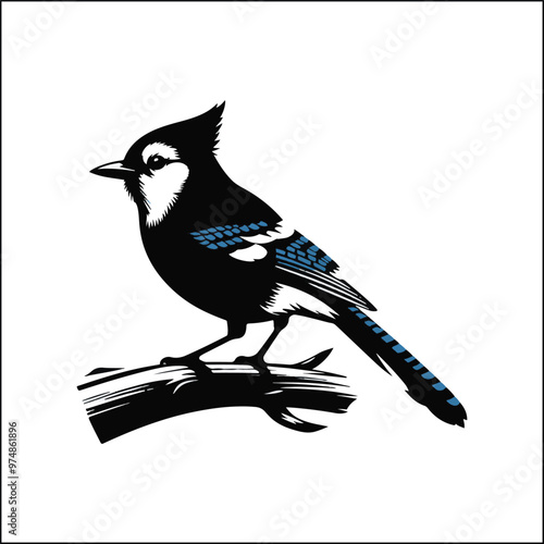 bird, crow, black, animal, wildlife, nature, raven, magpie, beak, white, wild, birds, feather, branch, isolated, avian, feathers
blue jay on a branch