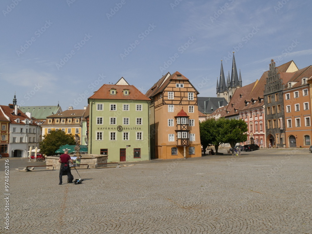 Naklejka premium Cheb/Eger, Marktplatz (Tschechien)