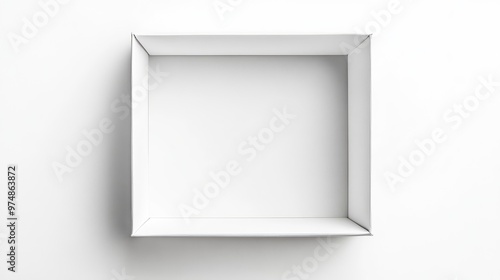 Empty White Paper Box with Transparent Window. AI generated illustration