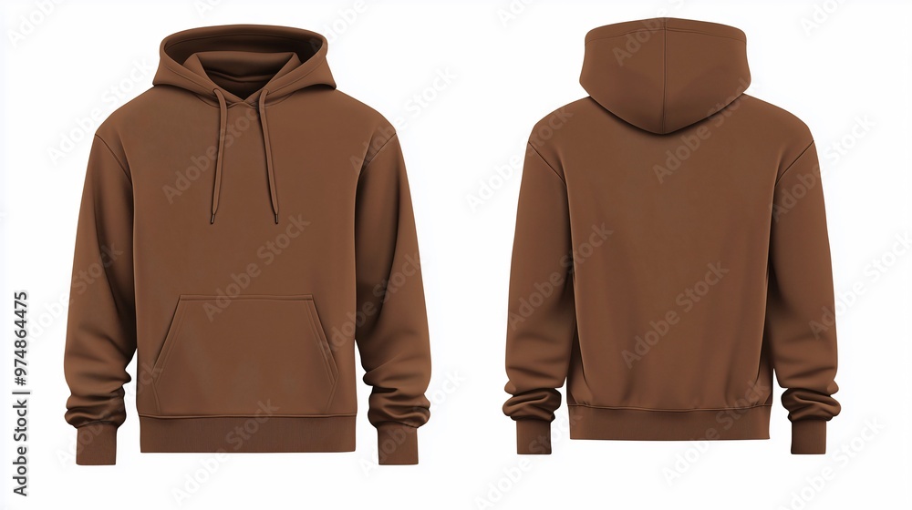 custom made wallpaper toronto digitalBlank brown hoodie sweatshirt long sleeve, hoody with hood for your design mockup