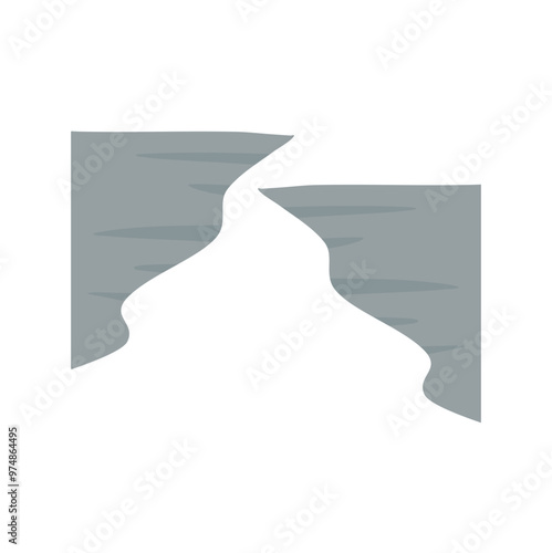 Rock cliff illustration 