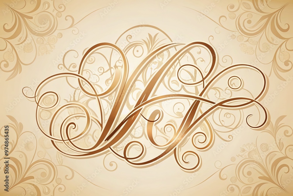 Elegant, swirly cursive letter Elegant, swirly cursive letter