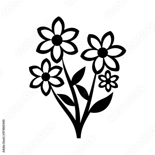 Spring Easter Flower Clipart Vector Illustration - Transparent Background