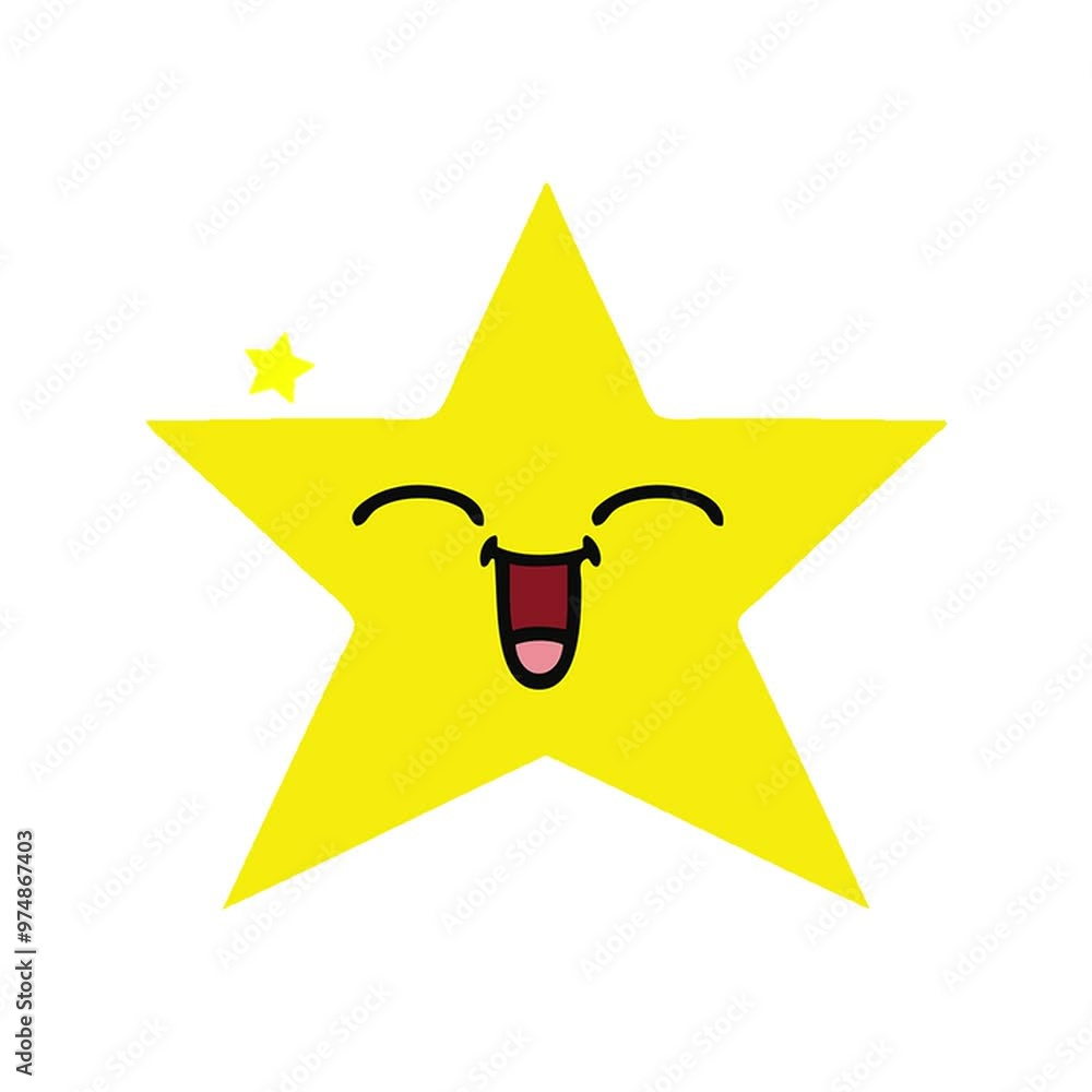 flat color retro cartoon of a gold star flat color retro cartoon of a gold star