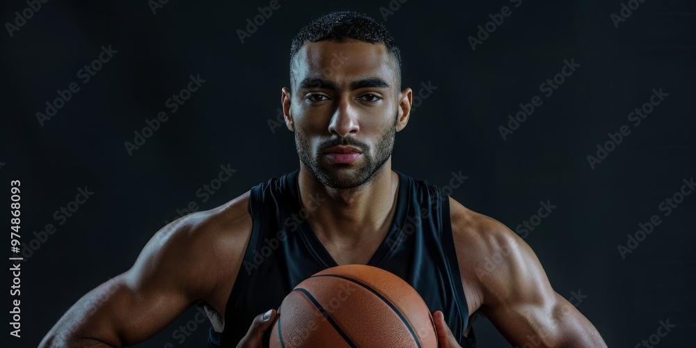 Portrait of a Focused Basketball Player Portrait of a Focused Basketball Player