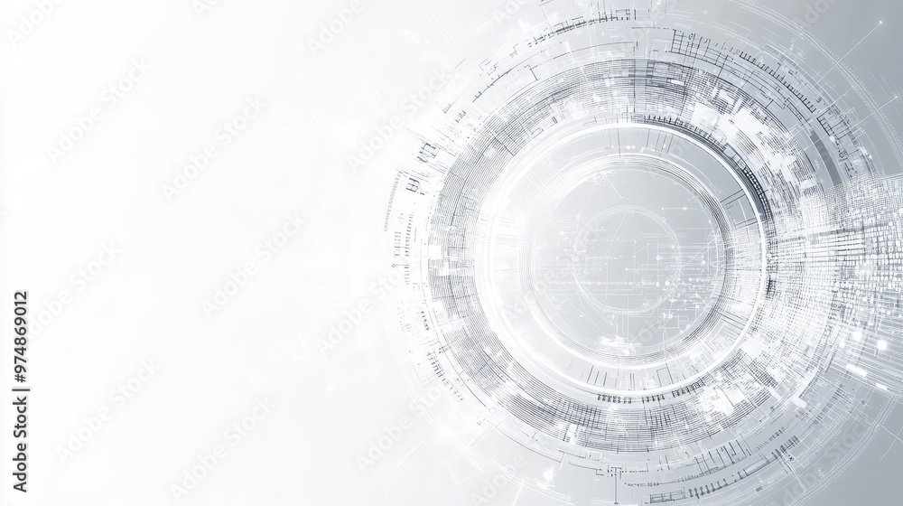 Abstract Grey and White Technology Background. AI generated illustration Abstract Grey and White Technology Background. AI generated illustration