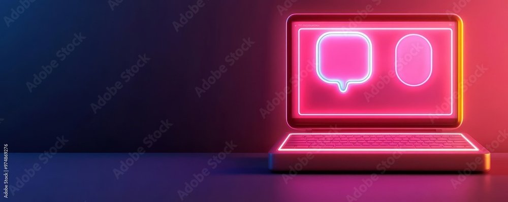AI-powered marketing assistant, floating holograms, virtual collaboration, neon glow AI-powered marketing assistant, floating holograms, virtual collaboration, neon glow