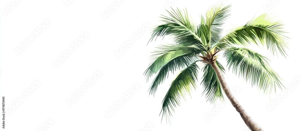 Illustration of a palm tree on a white background Illustration of a palm tree on a white background