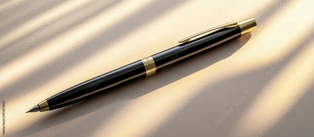 3D Illustration Mockup of a Pen with a Cap on a Clean Background 3D Illustration Mockup of a Pen with a Cap on a Clean Background