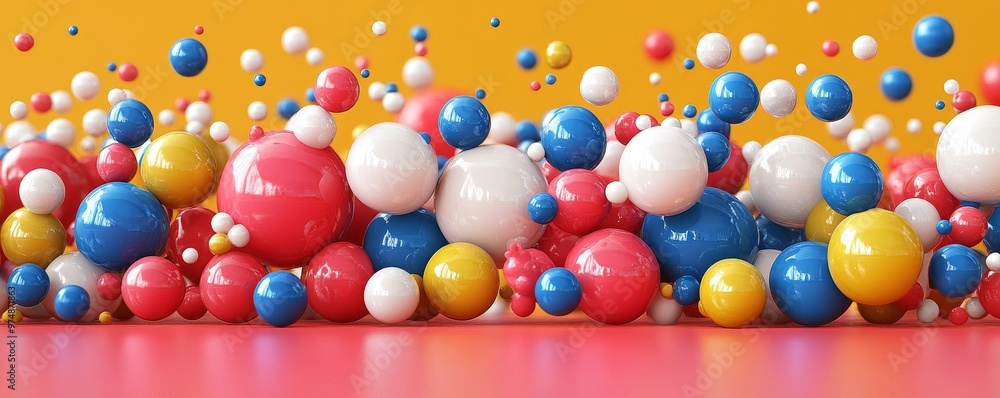 Vibrant shapes and colors create a playful scene with a burst of energy, ideal for illustrating creativity and fun. Vibrant shapes and colors create a playful scene with a burst of energy, ideal for illustrating creativity and fun.