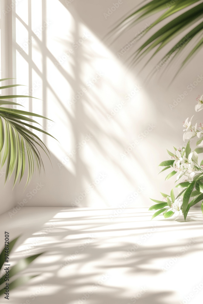 Floral Shadow Background. Floral Shadow Background.