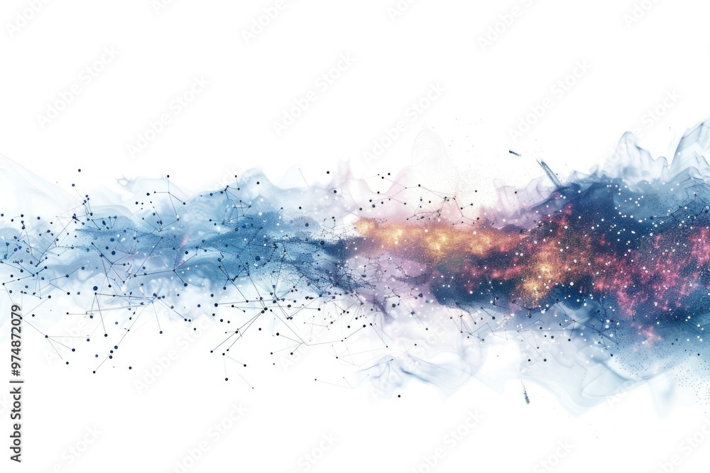 Obraz premium Space image showing a galaxy with numerous stars