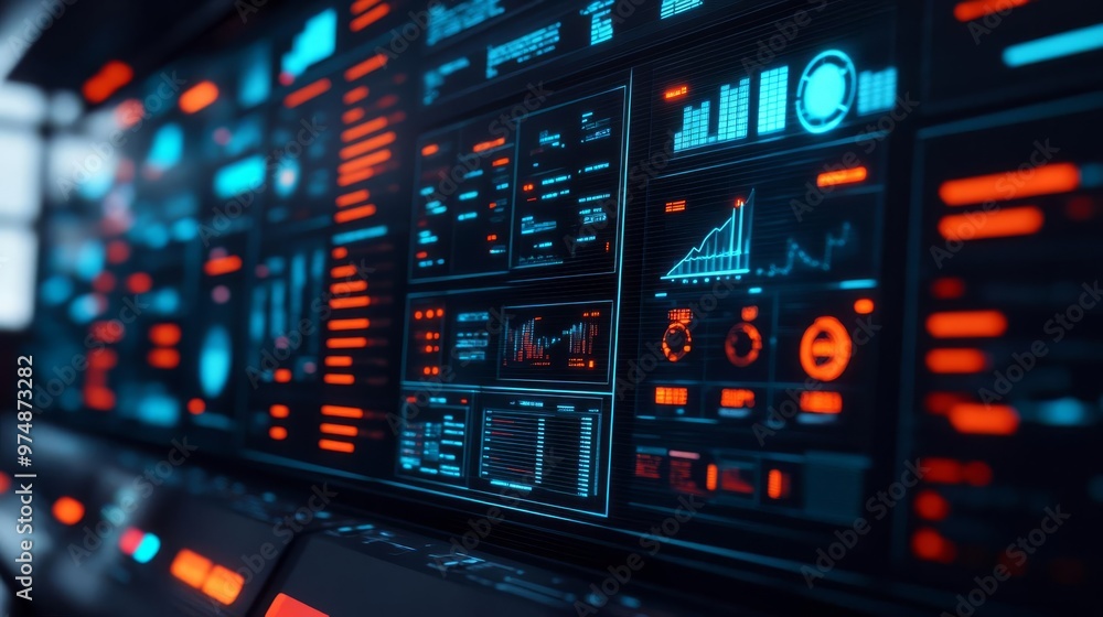 Futuristic marketing insights, holographic data boards, advanced technology Futuristic marketing insights, holographic data boards, advanced technology