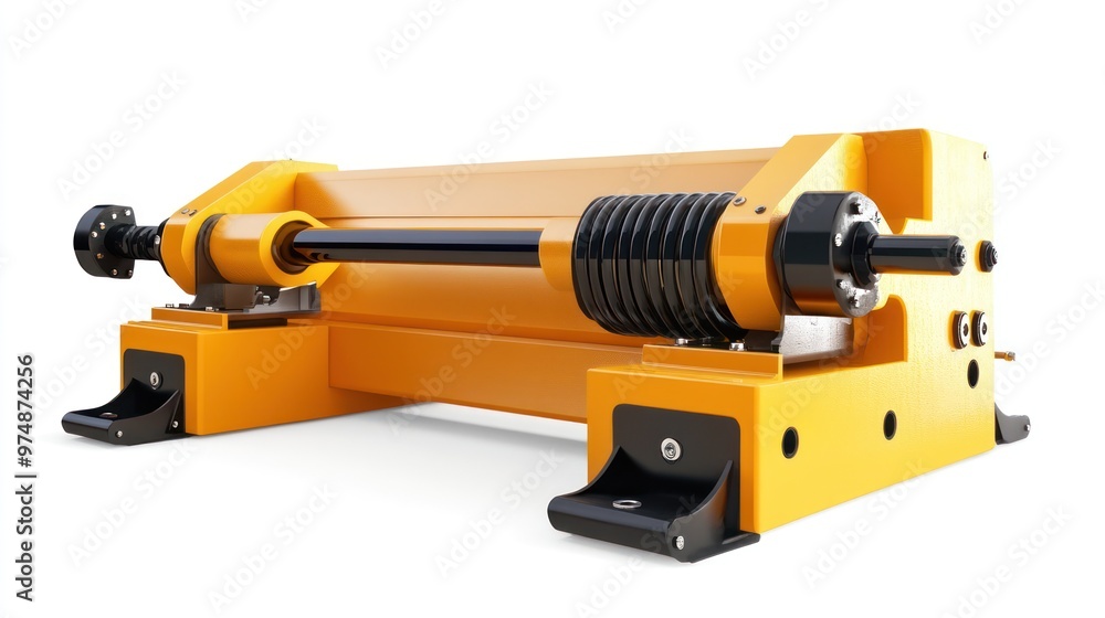 Heavy-duty hydraulic jack isolated on white background Heavy-duty hydraulic jack isolated on white background