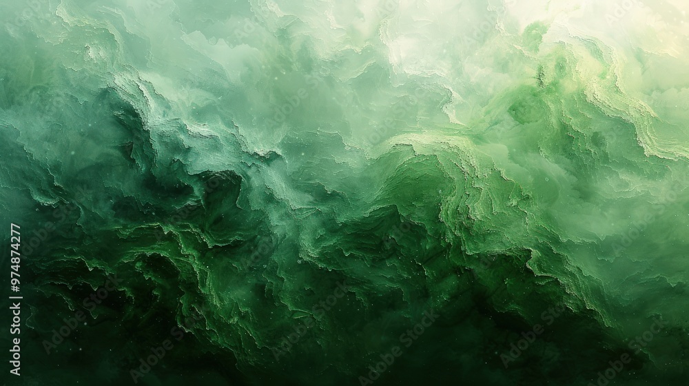 Abstract green and white watercolor background with soft texture. Abstract green and white watercolor background with soft texture.